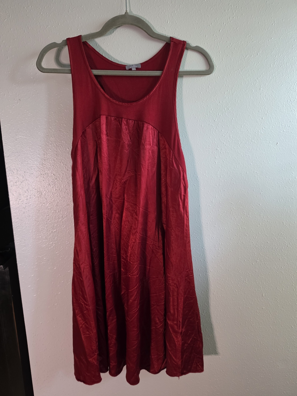 Sleeveless Red Swing Nightdress - Women's Sleepwear